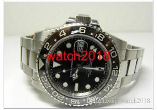 Роскошные часы Сапфир черный циферблат керамические 116710 автоматическая коробка файл мужские мужские мужские часы