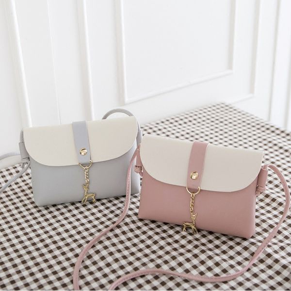 

2018 new mini bag deer bag small square color single shoulder oblique satchel woman's mobile phone zero wallet
