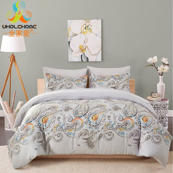 

home textile quilt cover pillow cover case bedding set polyester fabric size uk single double king new year christmas gift 3 pcs