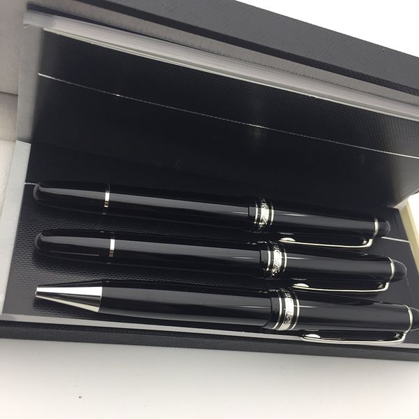 

Luxury MB Le Grand Rollerball # 145 pen set , Black pens precious resin with MB white star inlay serial number