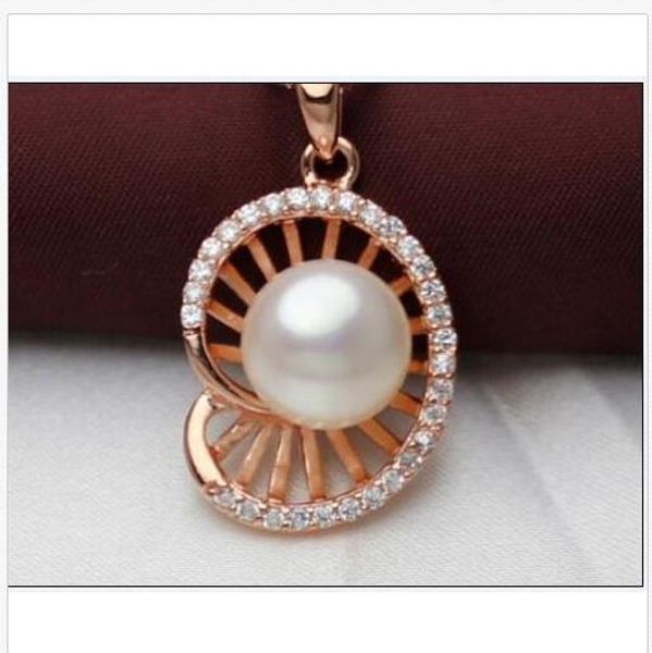 

12-13mm huge natural south sea white pearl rose gold pendant necklace, Silver