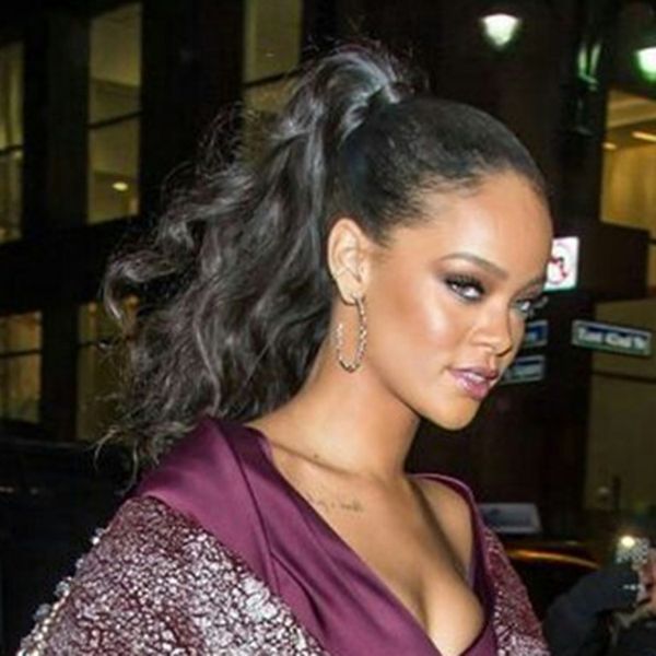 Rihanna Wet Wavy Ponytail Hairpiece Clip In Brazilian Virgin Hair