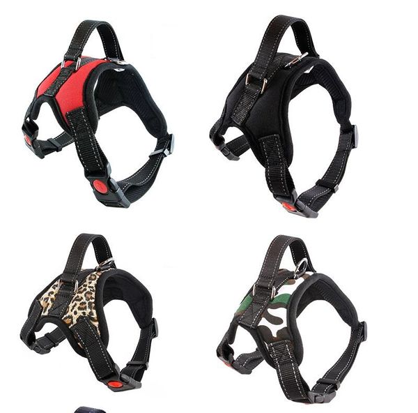 Cão de estimação Colete Harness Leash Collar Set Ajustável Pequeno Médio Grande XL pet dog trelas coleiras