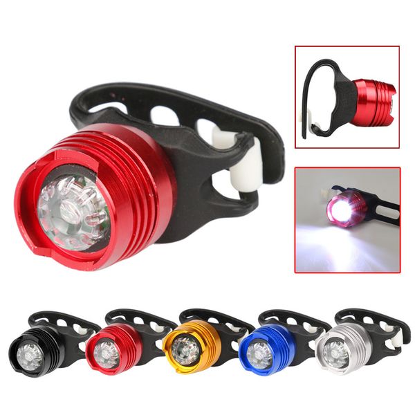 

cool 3 modes led bicycle bike front rear tail helmet flash light safety warning lamp fine aluminium alloy + silicone waterproof