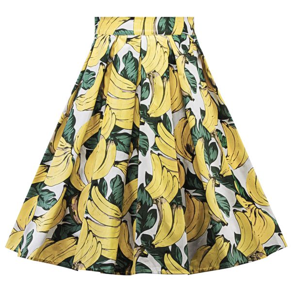 

50s 60s vintage pleated skirt jupe longue 2018 new high waist big swing arrivals audrey hepburn party vintage skirts feminino, Black