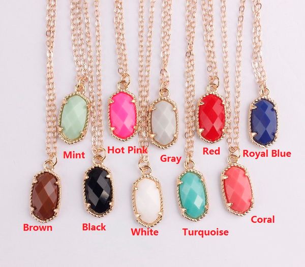 

gold silver claw mini resin oval pendant choker necklace for women costume jewelry mini oval geometric pendant short necklace for girls
