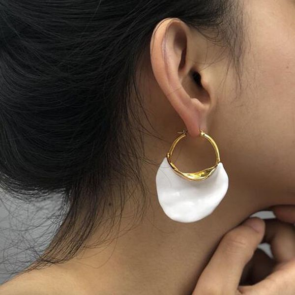 

Модные Модные Геометрические Спиральные Перья Заявление Серьги для Женщин Стари