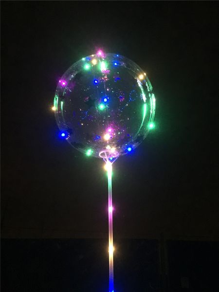 

led flashing balloons night lighting bobo balls multicolor decoration balloon wedding decorative bright lighter balloons with stick gifts