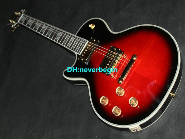 Fábrica personalizado vermelho Guitarra Elétrica com Mogno Oferta Personalizado da China frete grátis