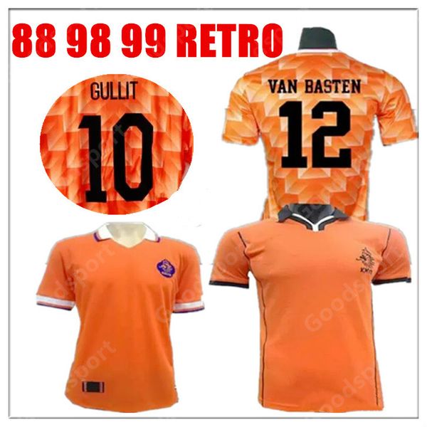 

1988 89 occer jer ey retro netherland marco van ba ten gullit 97 98 voetbal hirt eedorf bergkamp holland 1988 top y
