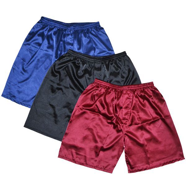 

Men's Satin Silk Boxers Pajama Short Trousers Shorts Combo Pack Underwear Pajamas For Men Sleep Bottoms 3PCS/Lot