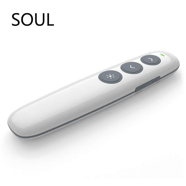 SOVO Wireless Presenter Wiederaufladbarer kabelloser Laserpointer, RF 2,4 GHz Powerpoint Clicker Präsentations-Fernbedienungsstift