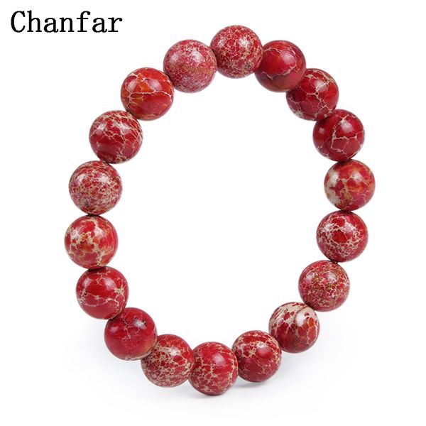 

chanfar 10mm genuine nature stone beaded bracelet for women men jewelry, Black