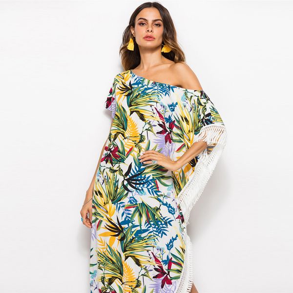 

new hunting wind ramp shoulder print gown dress g10523, Black;gray