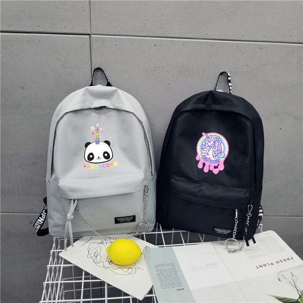 

ins panda unicorn cute lovely backpack children students fat cat cartoon animals schoolbags korean preppy style unisex