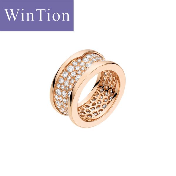 

wintion s925 sterling silver rings europe and america stars shining zircon zircon jewelry fashion lady decorations, Slivery;golden