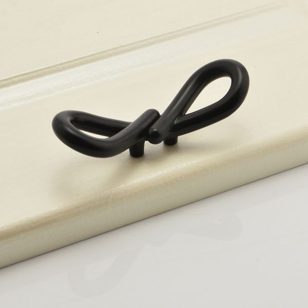 

black bow tie design cupboard wardrobe handle drawer knobs pulls cabinet door handle furniture hardware