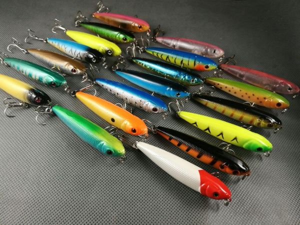 

lot 24 fishing lures minnow baits pencil crank hooks bass baits hooks 8.4g/8cm ing