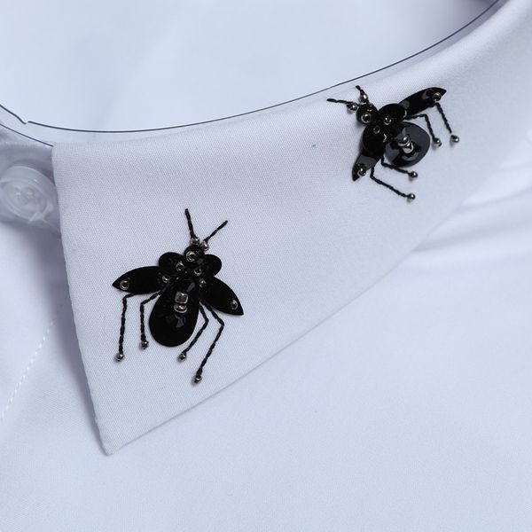 

Высокое качество с длинным рукавом мужчины повседневная рубашка отложным воротн