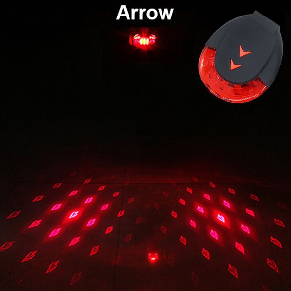 USB Line Laser Bicycle Rear Light Cycling Night Safety Warning LED Waterproof