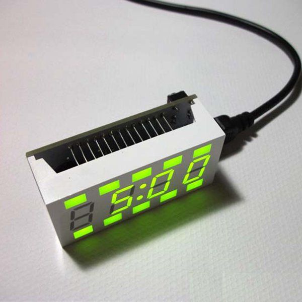 

new arrival 1 set diy c51 mini creating simple white deskelectronic clock kit