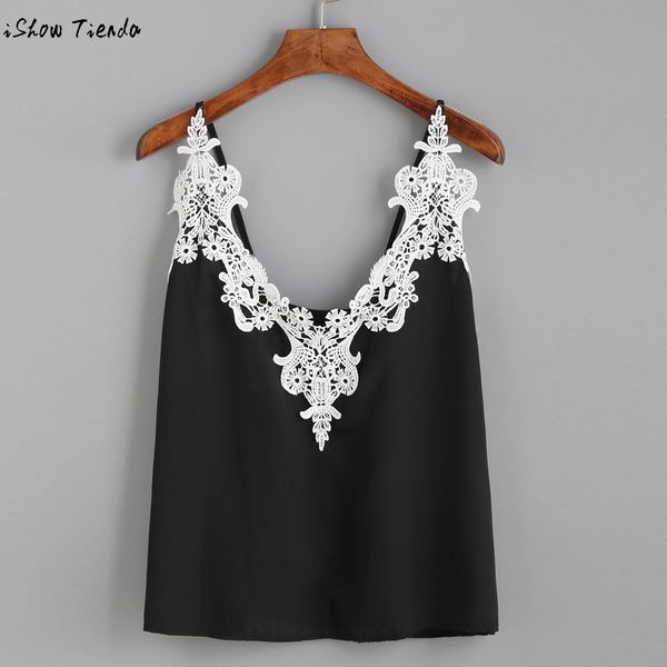 

lace crop women lace vest sleeveless casual tank summer loose solid t-shirt caraco dentelle blusa de renda, White