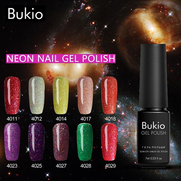 

bukio beauty manicure set glitter neon gel nail polish uv lamp for gel varnish semi permanent 7ml nail selling art, Red;pink