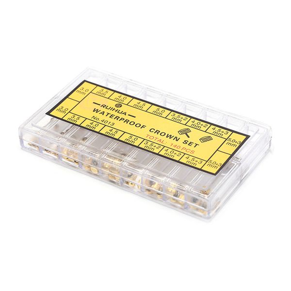 

assorted gold & silver dome flat head watch accessories repair tool kit watch crown parts replacement for watchmaker