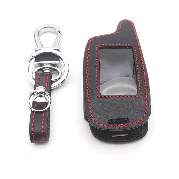 

new a9 leather key case for starline a9 a6 a8 a4 lcd way car remote 2 way alarm auto system