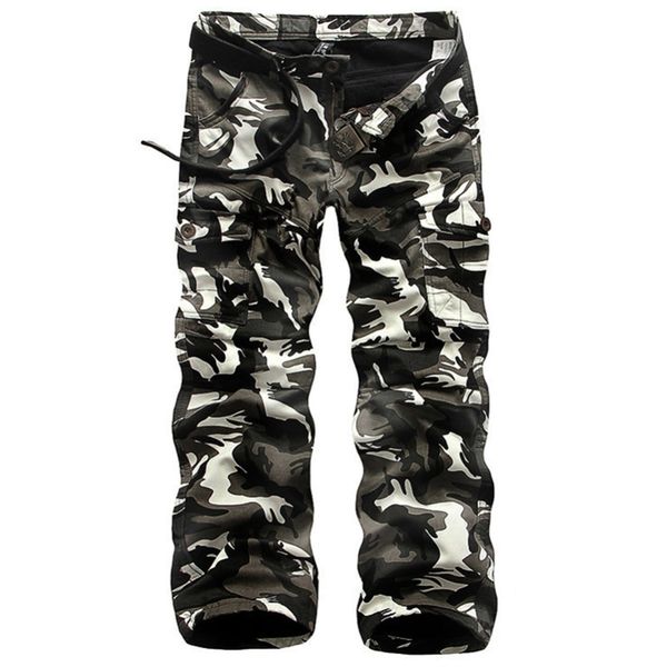 

2016 winter army fashion men pants men big camouflage pants trousers warm fleece men's cargo casual baggy tactical, Black