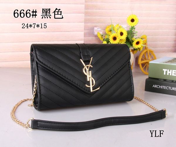 

new european and american fashion recreational simple pure color stripe ladies one shoulder slant chain bag