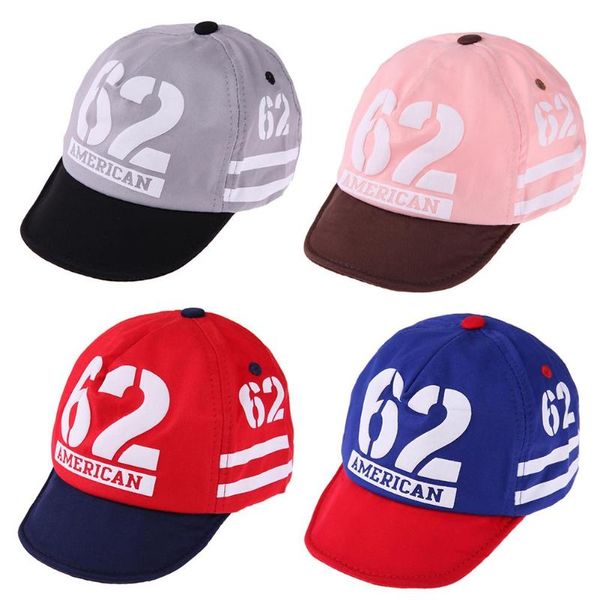 

summer korean cotton figures letters print baby hat children baseball cap, Yellow