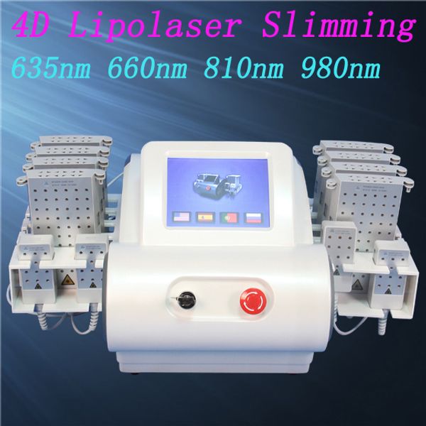 

professional diode lipolaser cellulite removal fat burning lipo laser body slimming machine 635nm 660nm 810nm 980nm