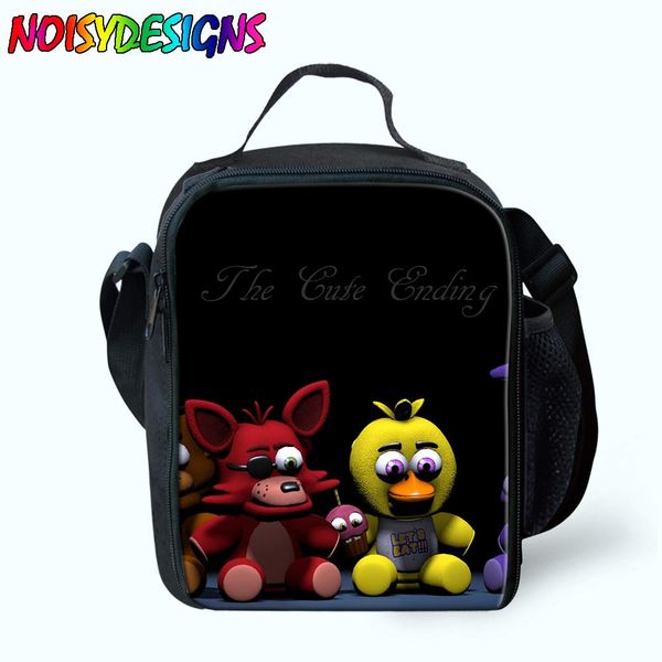 

пять ночь обед сумка мультфильм печать дети тепловое lunch box сумка для пикника сумки женщины meal box satchel dropshipping, Blue;pink