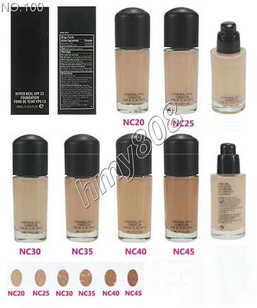 

Макияж Фонд гипердействительные SPF 15 фонд Фонд де Teint FPS15 6 разных цветов 30мл