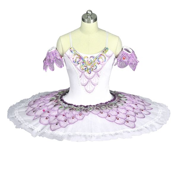 

White purple profe ional tutu pancake cla ical performance tage competition nutcracker ballet tutu ballet tage co tume bt8922