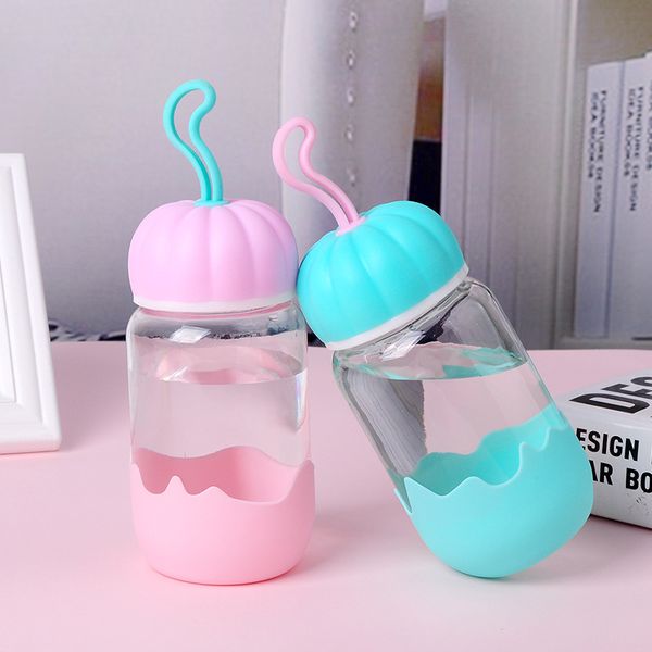 

кубок тыква стекла дети бутылки для воды с веревкой подарков кубок рекламные бутылки пользовательские logol четыре цвета mixed 350мл