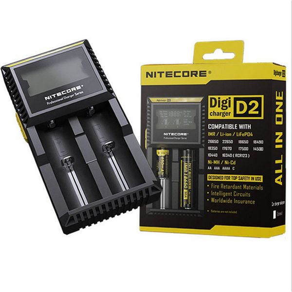 

Зарядное устройство Nitecore D2 с ЖК-дисплеем Универсальное интеллектуальное зарядно