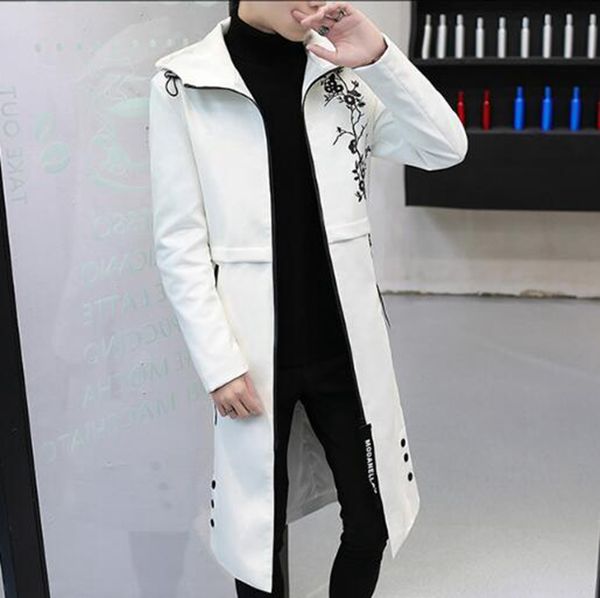 

men's spring autumn korea version of the european and american new trend refined personal handsome pu leather coat jacket /m-3xl, Black