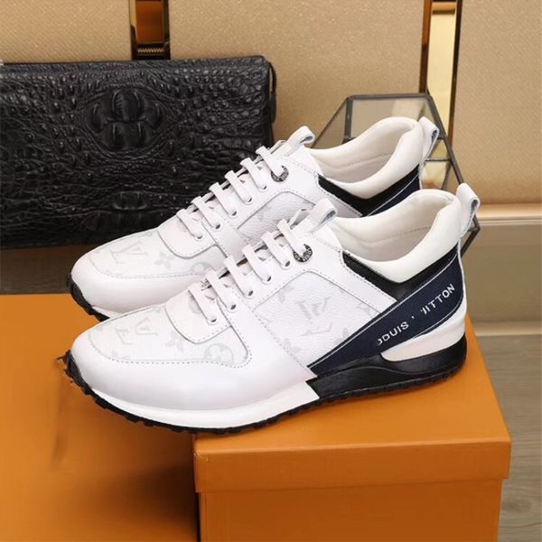 

Высокое качество кожа шить новая мода джентльмен люксовый бренд расширенный ручной досуг кроссовки черный и белый повседневная движение обувь бесплатно