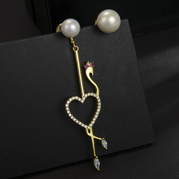 

asymmetrical earrings 2018 new 925 sterling silver needle earrings korean fashion jewelry drop shipping with box, Golden;silver
