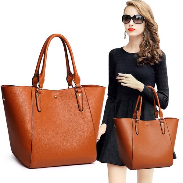 

fashion brand design handbags women genuine leather tote bag female large capacity luxury shopping shoulder bags bolsos mujer