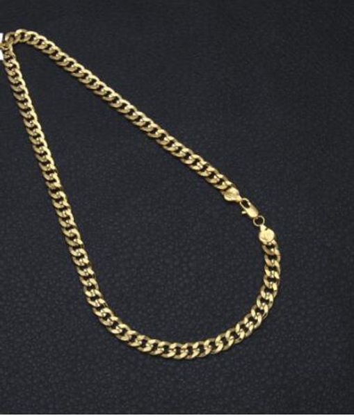 

the bling king 9mm gold cuban curb link copper women men's necklace chain 55cm, Silver