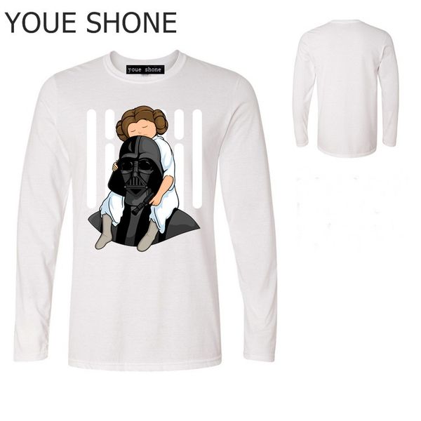 

men long sleeve club dad tee number one dad men's t shirt darth vader guys new arrival simple tshirts printed t-shirt, White;black