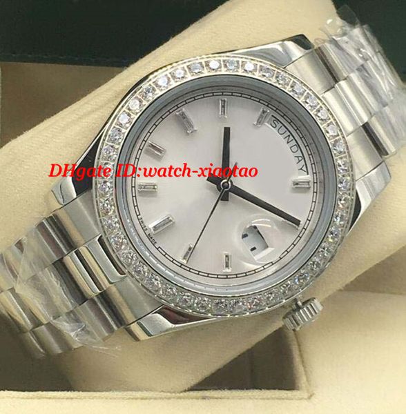

Luxury Watches 4 Style Diamond Bezel Mens 18k White Gold Diamond Dial 41mm Automatic Fashion Men's Watch Wristwatch