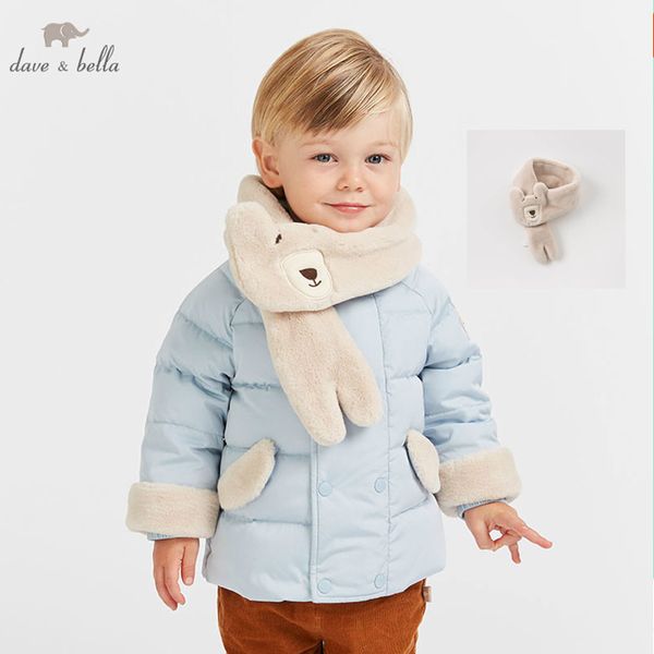

dbw8618 dave bella winter baby boys down jacket children white duck down padded coat kids with scarf outerwear, Blue;gray