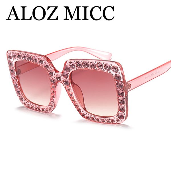 

Luxury Diamond Square Sunglasses Women Brand designer Fashion Crystal Sun Glasses Ladies Gradient Mirror Shades Oculos UV400 A511