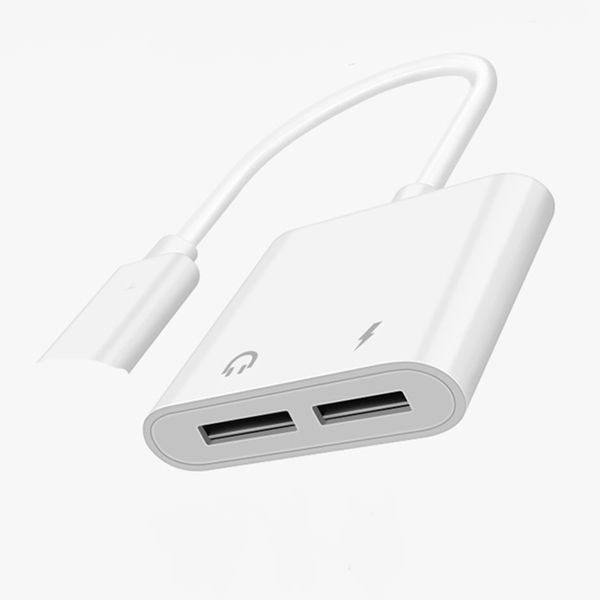 

For iphone 7 Dual Adapter Headphones Splitter Cable Call &Audio &Charge For iPhone X 8/8 Plus Phone Accessories For IOS 11.2