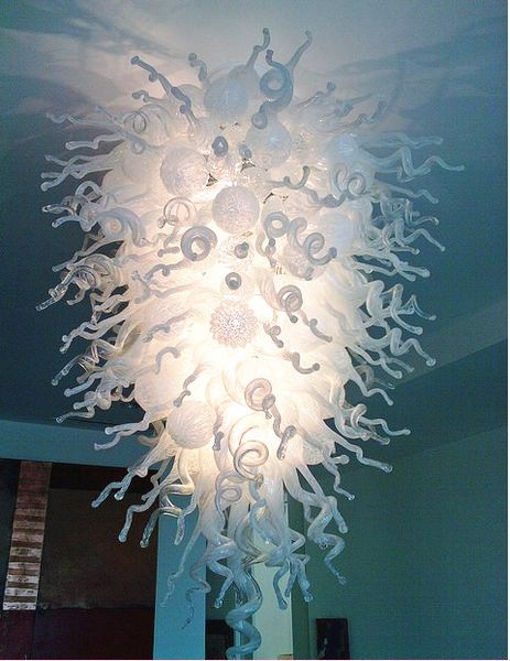 

горячая продажа современный стиль люстры арт-дизайн матовый белый рука выдувное стекло мурано потолочные светильники проектировщик