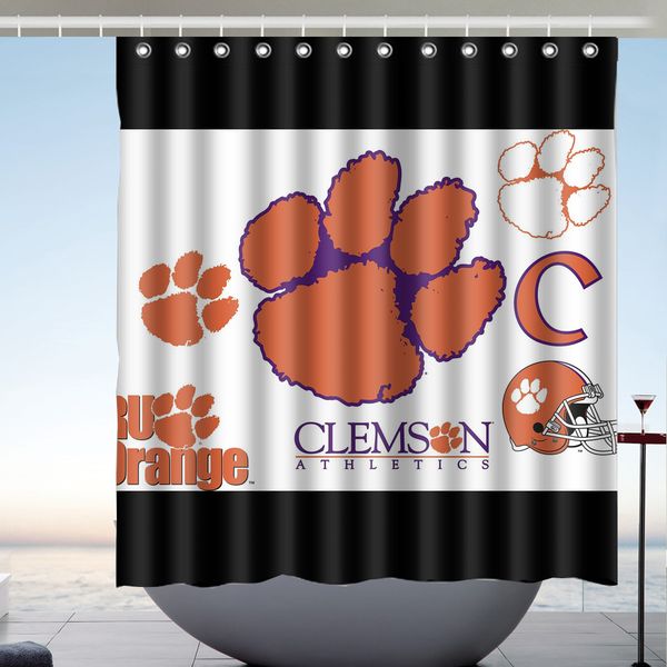 2019 Custom Clemson Tigers Waterproof Bathroom Shower Curtain